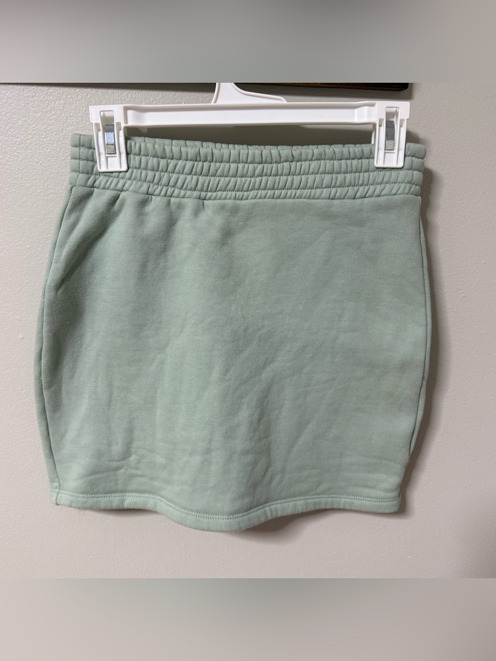Reformation Jeans Pull On Elastic Waist Terry Fleece Mini Skirt Size S Mint
